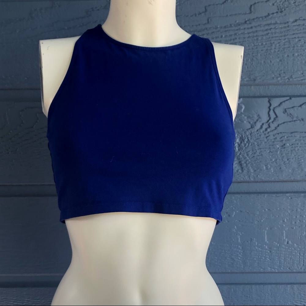 Blue crop top